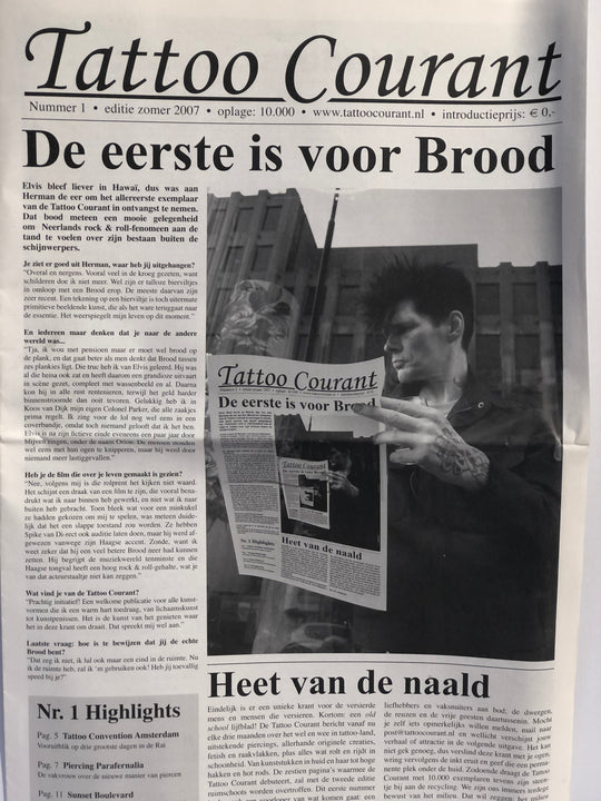 ''Herman Brood'' in Tatttoo Courant 2007