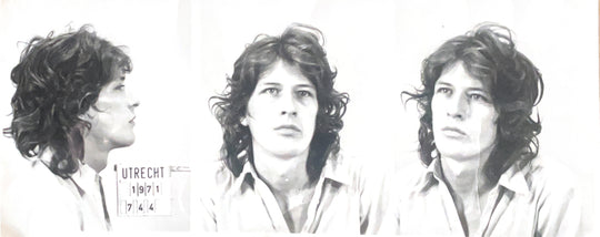 Mugshot uit 1971 in het Museum