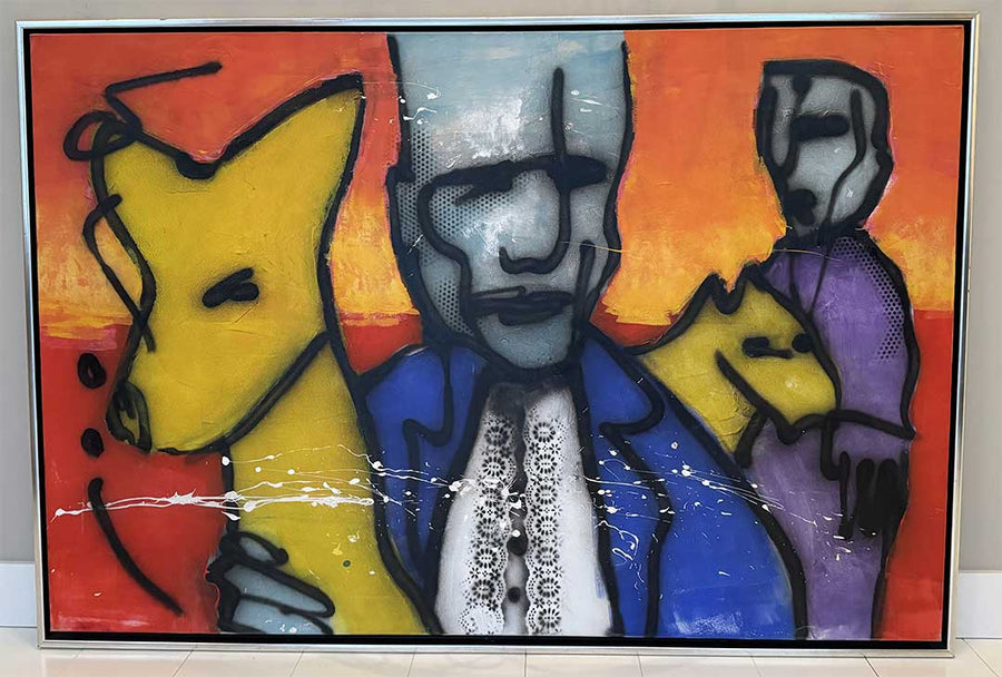 Boss and the Dog - Origineel Herman Brood Schilderij