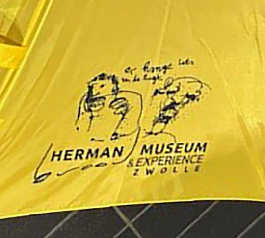 Prachtige Gele Herman Brood Museum Paraplu