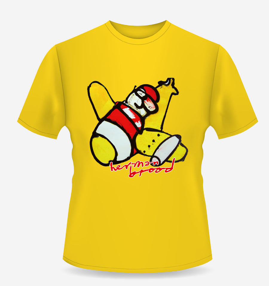 Flugzeug gelbes T-Shirt