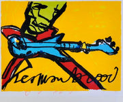 Magneet op canvas - Guitarman - Herman Brood