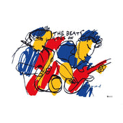 Herman Brood The Beat Goes On artprint op canvas met lijst